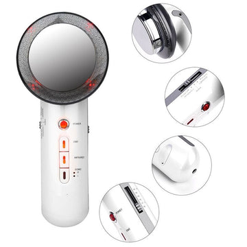 3 In 1 Ultrasonic Far Infrared EMS Facial Body Slimming Massager Skin