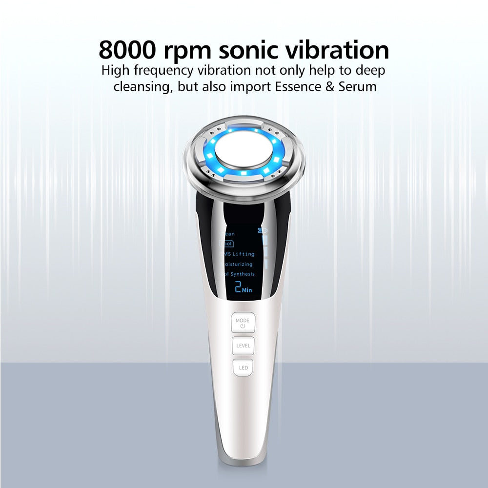 Mesotherapy Electroporation RF Radio Frequency Facial LED Photon Light