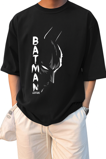 T-Shirt for Men– Oversized Cotton Tee-M-Black